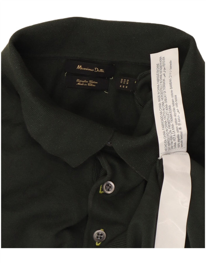 Ανδρικό πουκάμισο πόλο Massimo Dutti, Βαμβακερό μεσαίο πράσινο
