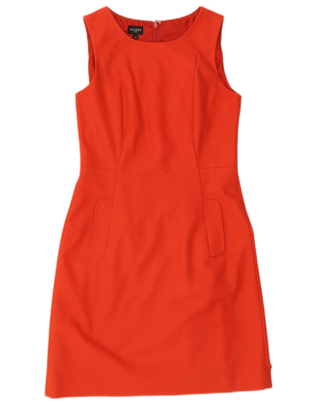 Γυναικείο αμάνικο φόρεμα Hobbs UK 10 Small Red Wool