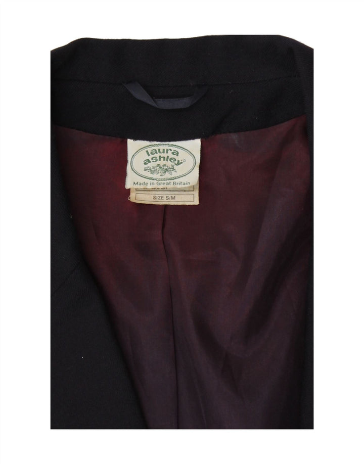 Laura Ashley Γυναικείο μπλέιζερ με 2 κουμπιά μπουφάν UK 10 Small Navy Blue Wool