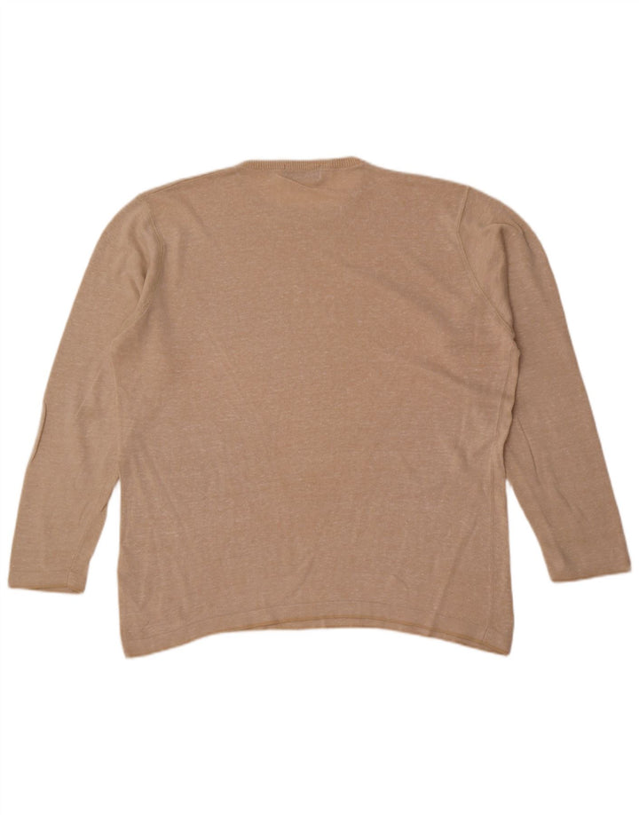 Ανδρικό πουλόβερ Marks & Spencer Blue Harbour Crew Neck Jumper Large Beige