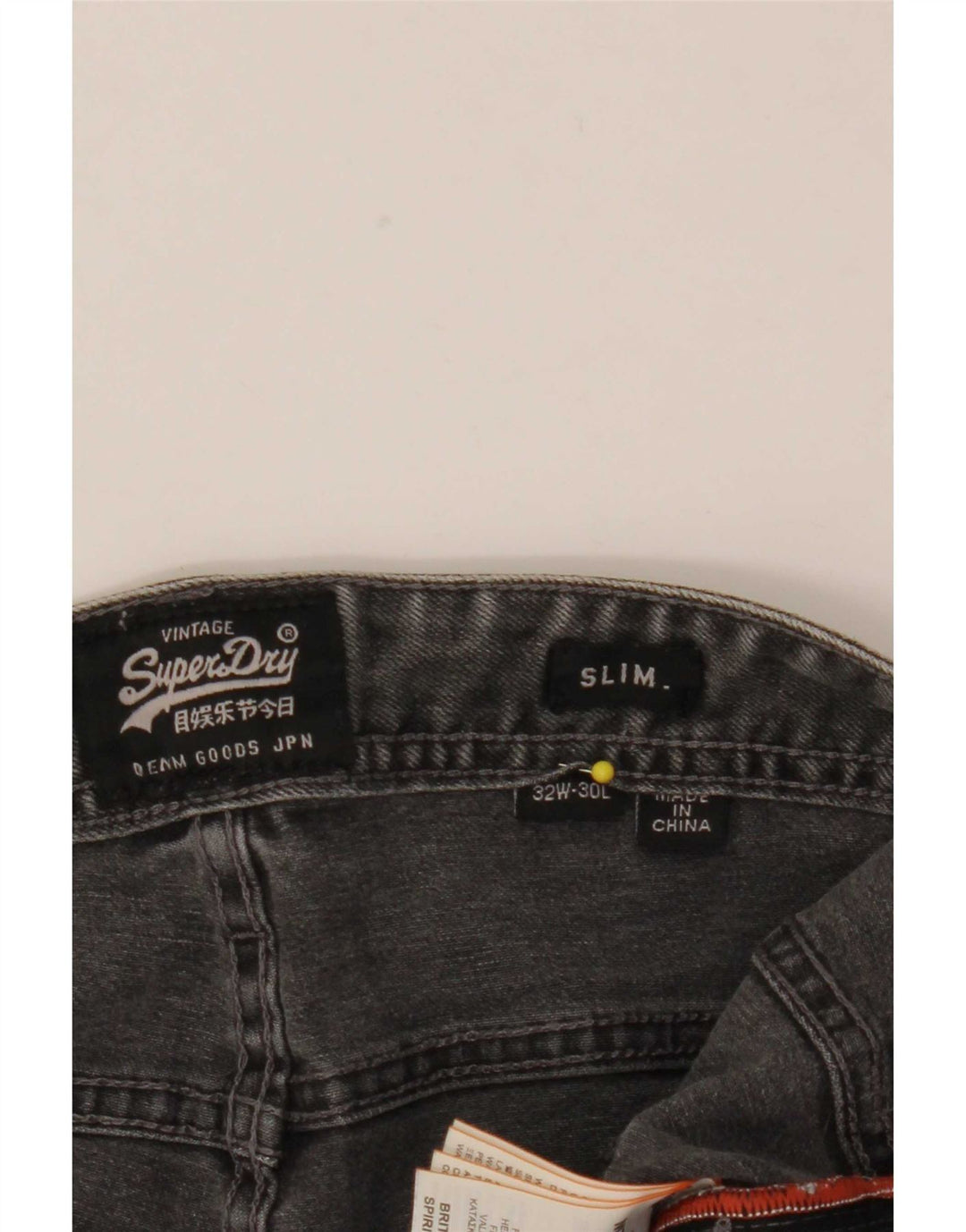 Ανδρικό σορτς Superdry Corporal Slim τζιν W32 Μεσαίο γκρι βαμβακερό