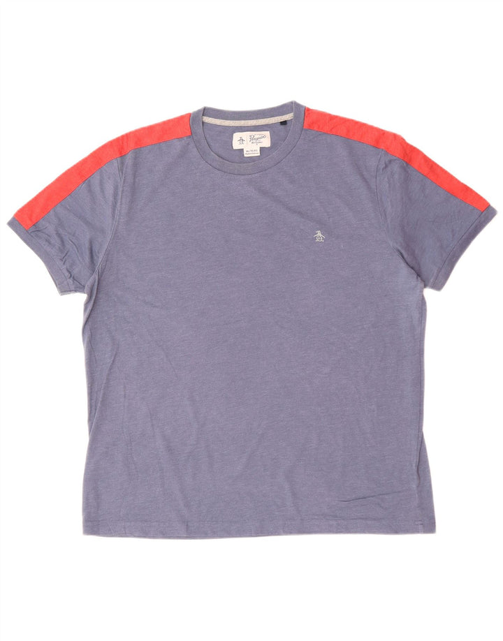 Ανδρικό T-Shirt PENGUIN Top XL Blue Colourblock