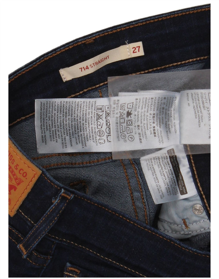 LEVI'S Γυναικείο Τζιν 714 ίσιο W27 L32 Μπλε Βαμβακερό