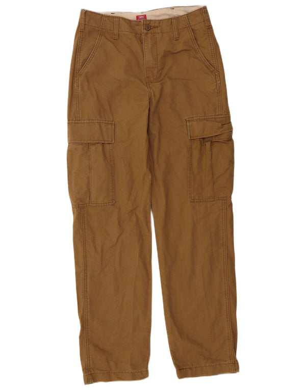 Levi's Mens Straight Cargo Trousers W30 L32 Khaki Cotton