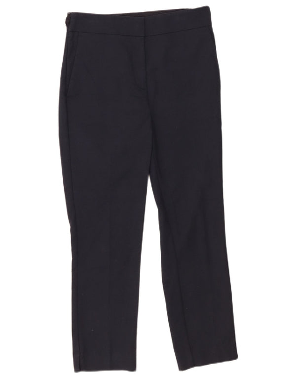 Zara Γυναικείο Cropped Παντελόνι Small W26 L25 Navy Blue