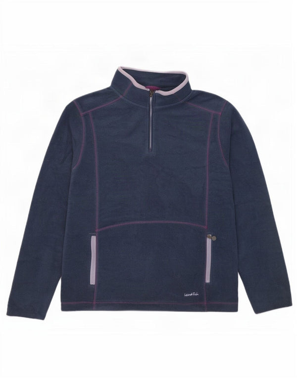 Weird Fish γυναικείο φερμουάρ Fleece Jumper UK 18 XL Navy Blue Polyester