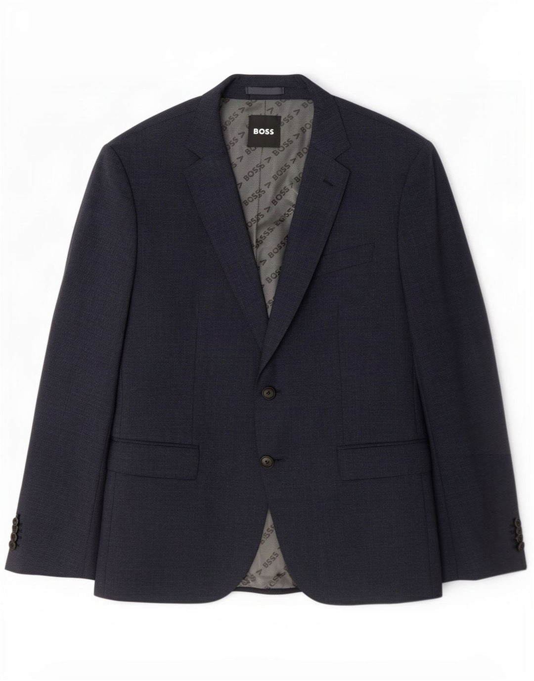 Ανδρικό σακάκι σακάκι Hugo Boss UK 52 XL Navy Blue Check Wool