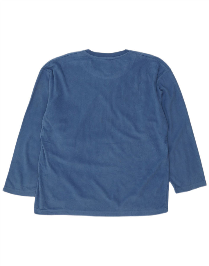 Izod Mens Fleece Jumper Medium Blue Polyester