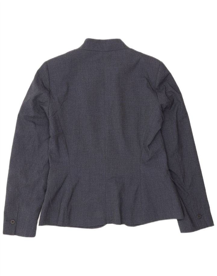 Zara Γυναικείο μπουφάν σακάκι με 1 κουμπί EU 38 Small Navy Blue Polyester