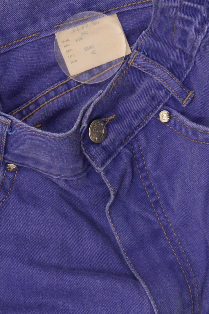 MASH Womens Tapered Jeans IT 42 Medium W26 L29 Purple Cotton