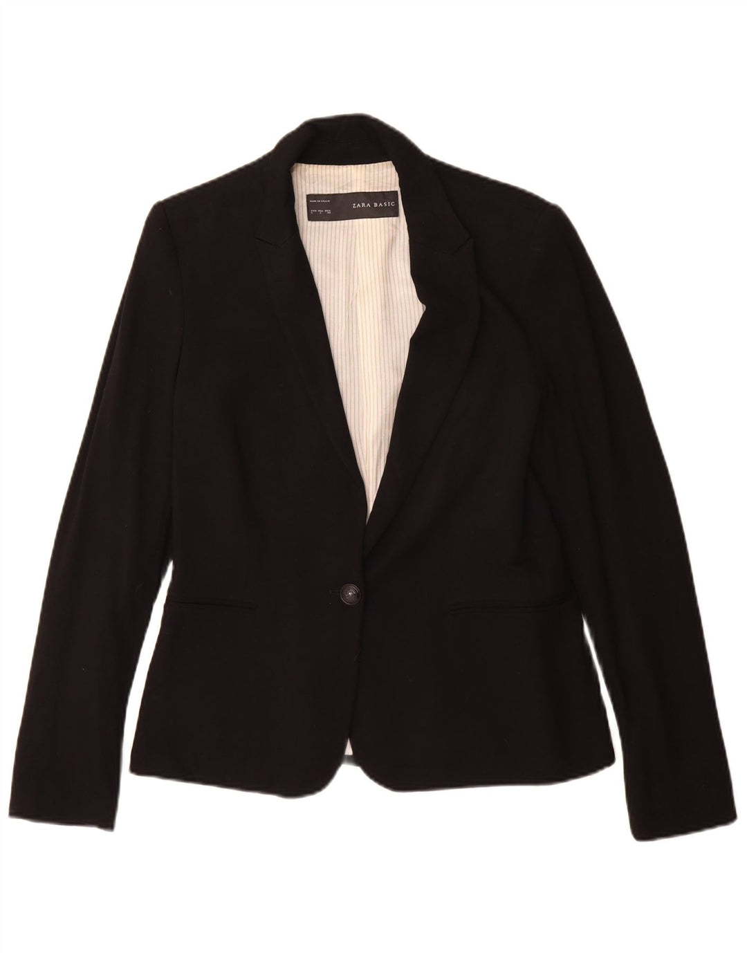 Zara Γυναικείο Μπουφάν 1 Κουμπί Blazer UK 16 Μεγάλη μαύρη βισκόζη