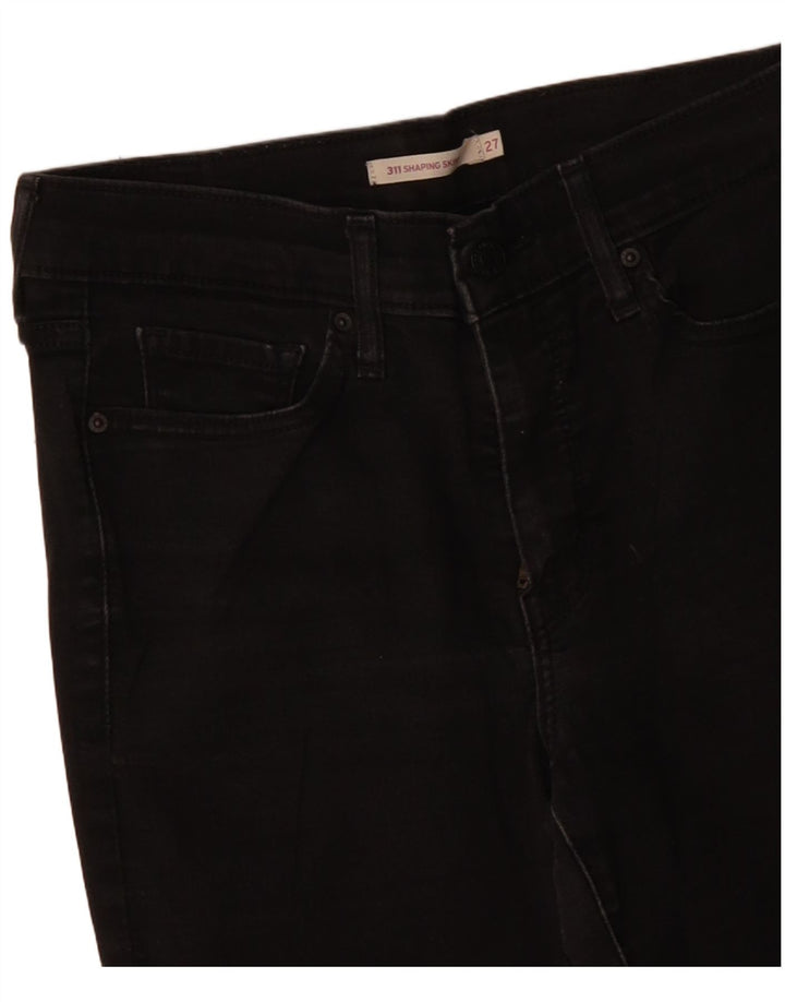 LEVI'S Womens 311 Shaping Skinny Jeans W27 L29 Μαύρο
