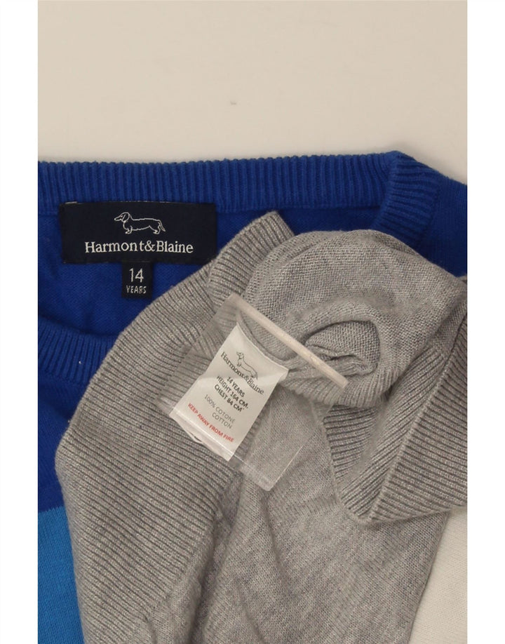 HARMONT & BLAINE Boys Crew Neck Jumper πουλόβερ 13-14 ετών Πολύχρωμο