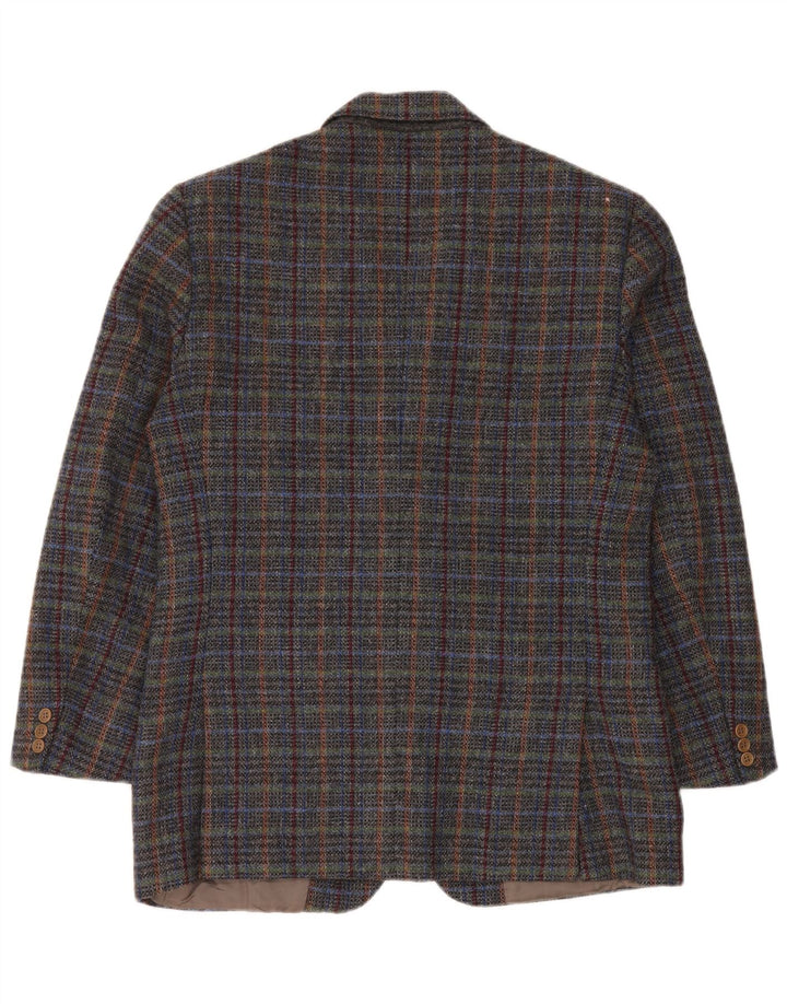 Vintage Ανδρικό σακάκι με 2 κουμπιά σακάκι UK 40 Large Grey Check Wool