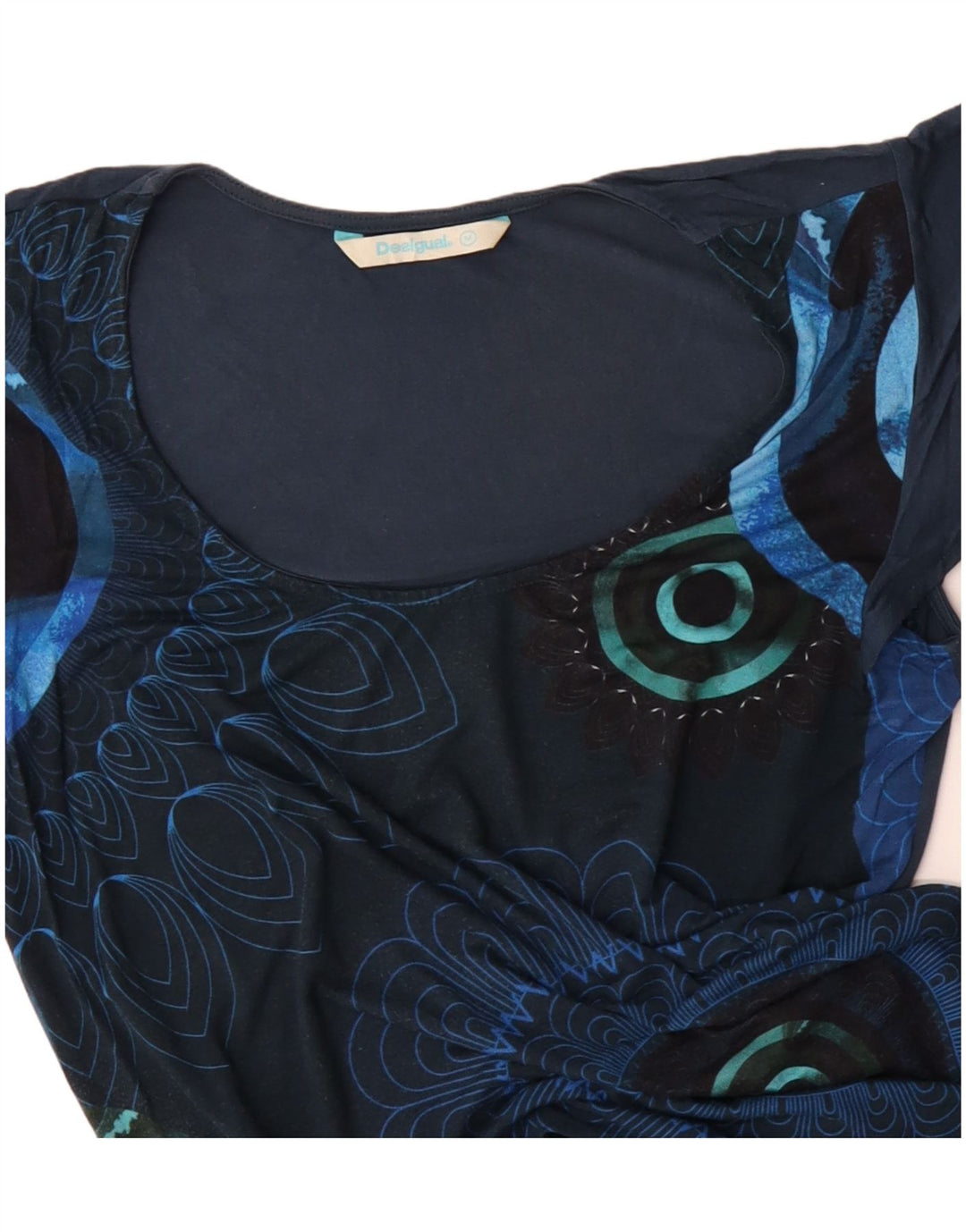 DESIGUAL Γυναικεία Μπλούζα Τοπ UK 14 Medium Navy Blue Floral