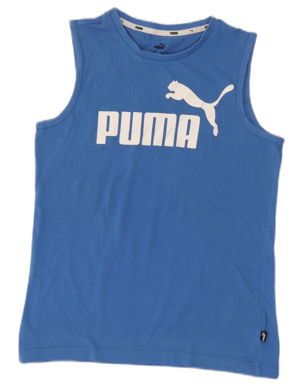 Γραφικό γιλέκο Puma Boys τοπ 13-14 ετών Μπλε βαμβακερό