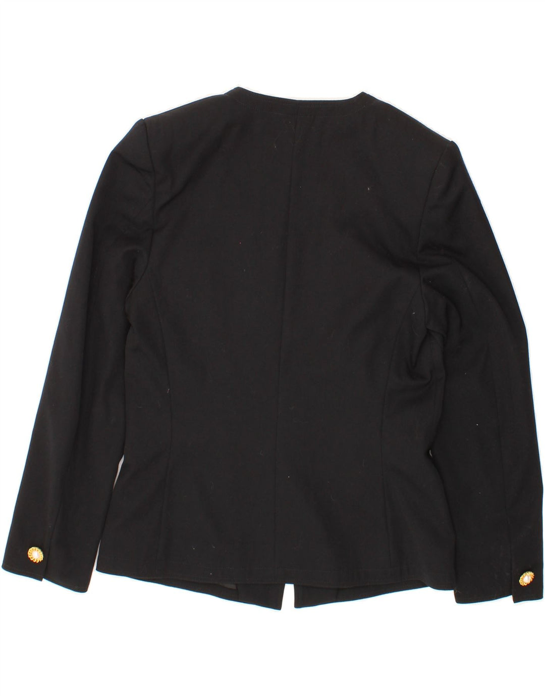 GIORGIO GRATI Womens 1 Button Blazer Jacket IT 42 Medium Black Wool Vintage Giorgio Grati and Second-Hand Giorgio Grati from Messina Hembry 