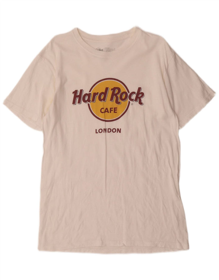 HARD ROCK CAFE Ανδρικό T-Shirt London Graphic Top Μεσαίο λευκό βαμβακερό