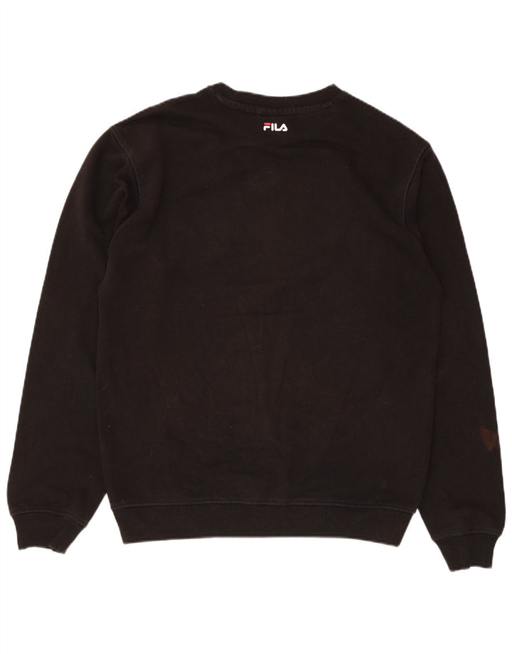 Ανδρικό γραφικό φούτερ Fila Jumper Μικρό μαύρο βαμβακερό
