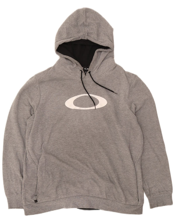 Ανδρικό γραφικό φούτερ με κουκούλα Oakley 2XL με γκρι φλιτζάνι