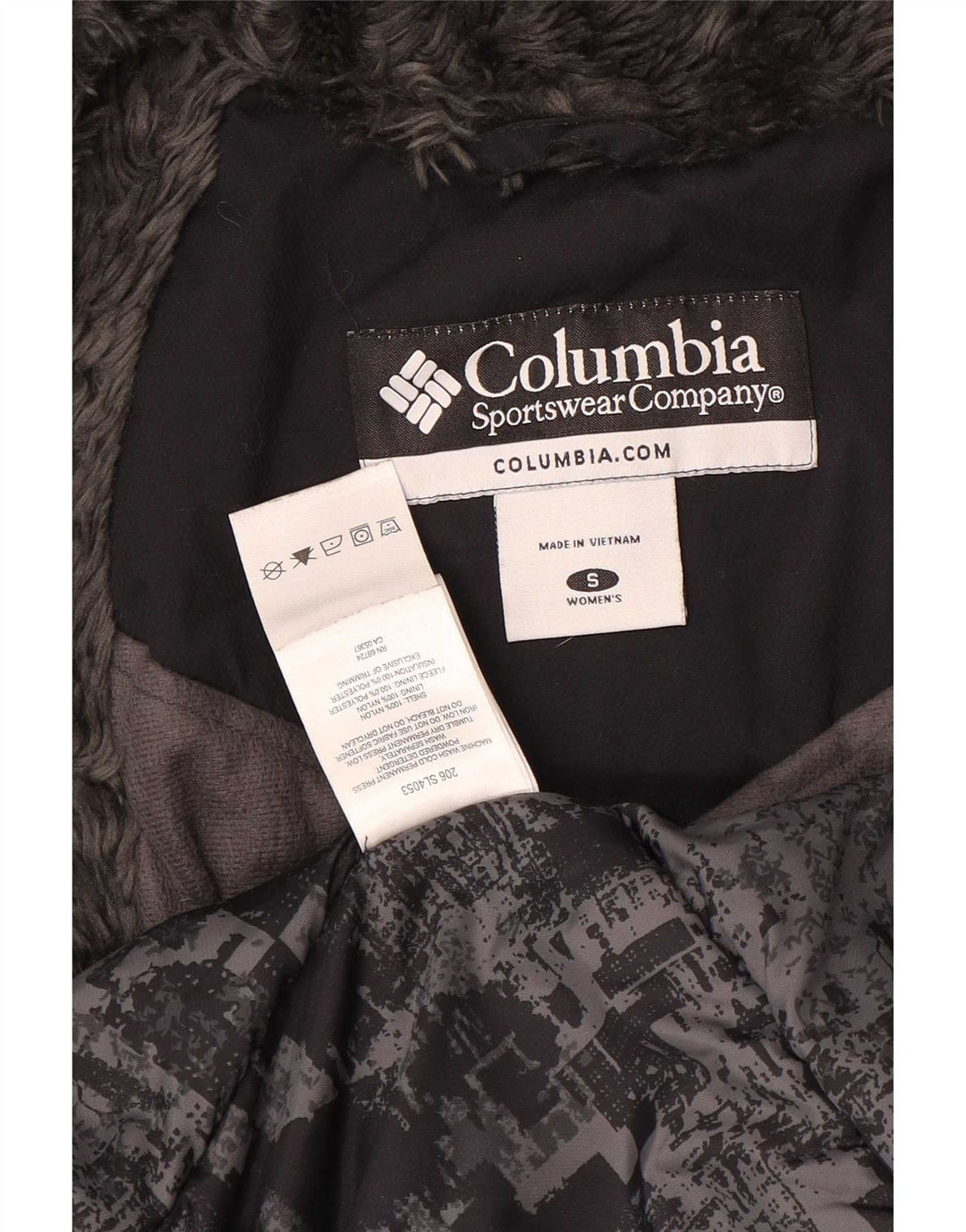Columbia Γυναικείο μπουφάν με κουκούλα UK 10 Small Black Nylon