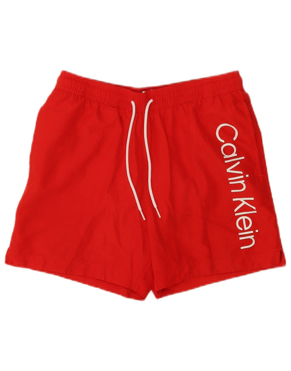 Γραφικό ανδρικό σορτς κολύμβησης Calvin Klein Μικρό κόκκινο πολυεστέρα