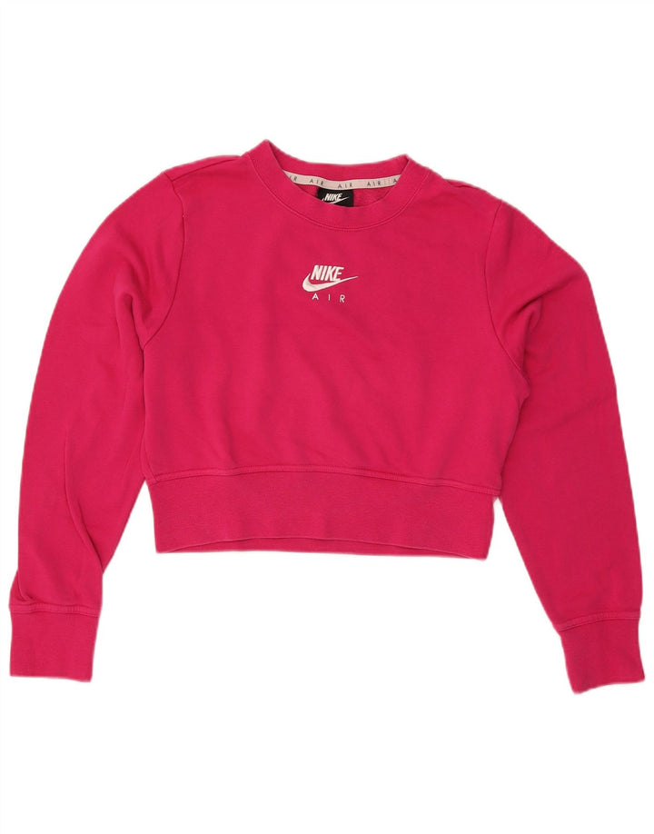 Γυναικείο φούτερ Nike Crop Graphic Jumper UK 14 Μεσαίο ροζ βαμβακερό