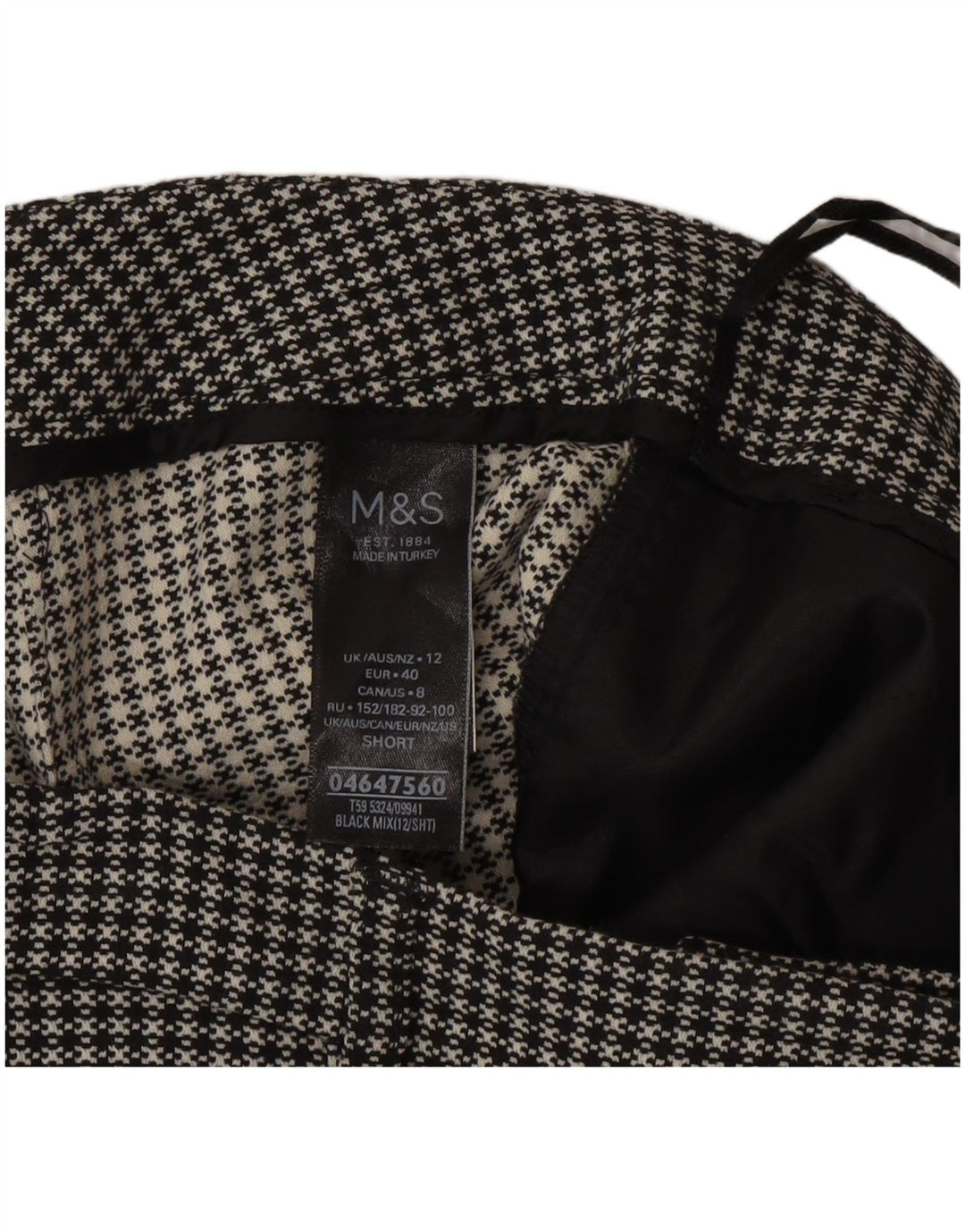 Marks & Spencer Γυναικείο Κοντό Παντελόνι Chino UK 12 Medium W30 L25 Μαύρο