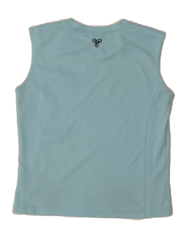JACK WOLFSKIN Womens Vest Top UK 12 Medium Blue Polyester Vintage Jack Wolfskin and Second-Hand Jack Wolfskin from Messina Hembry 