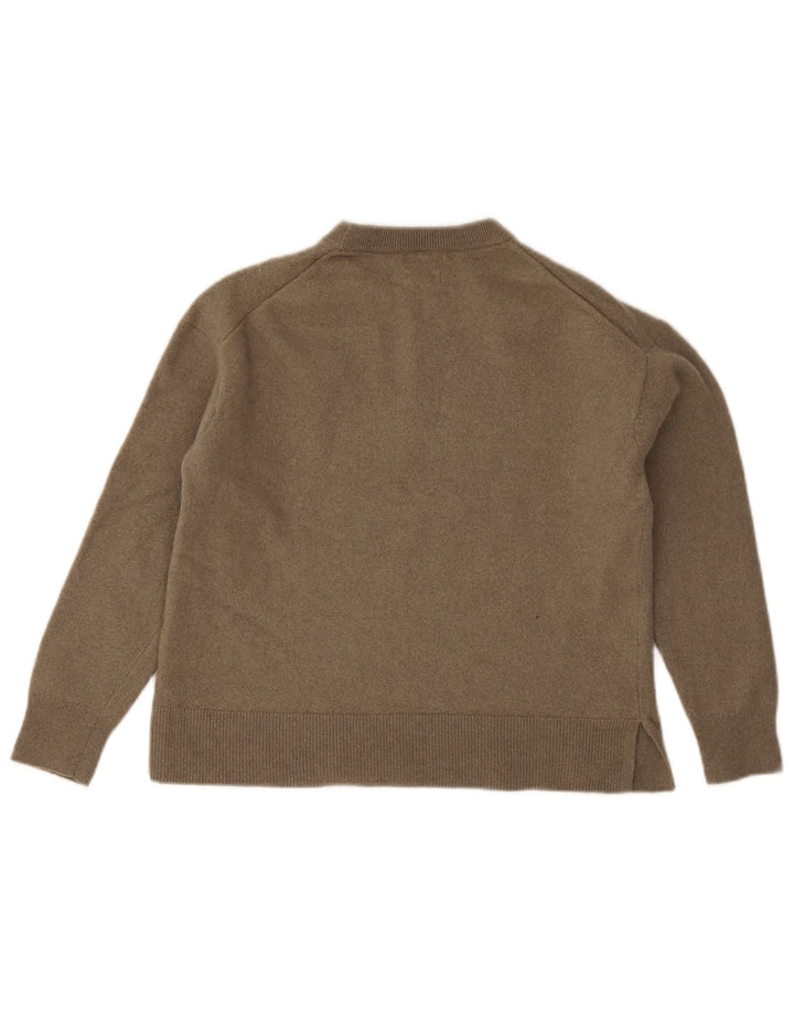 Massimo Dutti Γυναικείο πουλόβερ με λαιμόκοψη UK 14 μεγάλο γκρι μαλλί