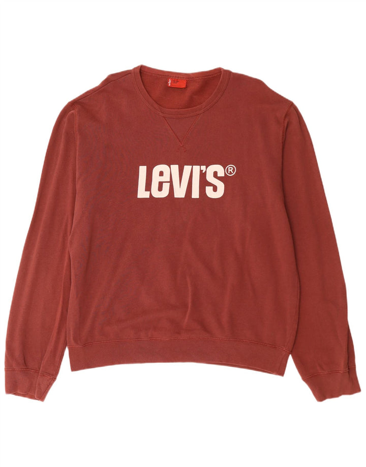 Ανδρικό γραφικό φούτερ Levi's Jumper Large Maroon Βαμβακερό