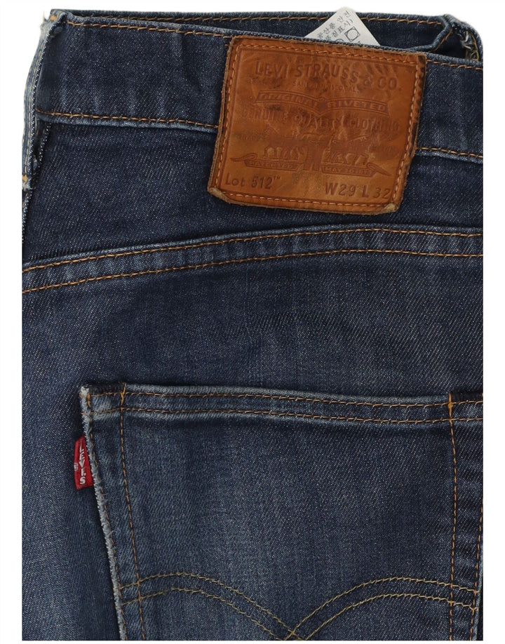 LEVI'S Mens 512 Slim Tapered Jeans W29 L27 Μπλε βαμβακερό
