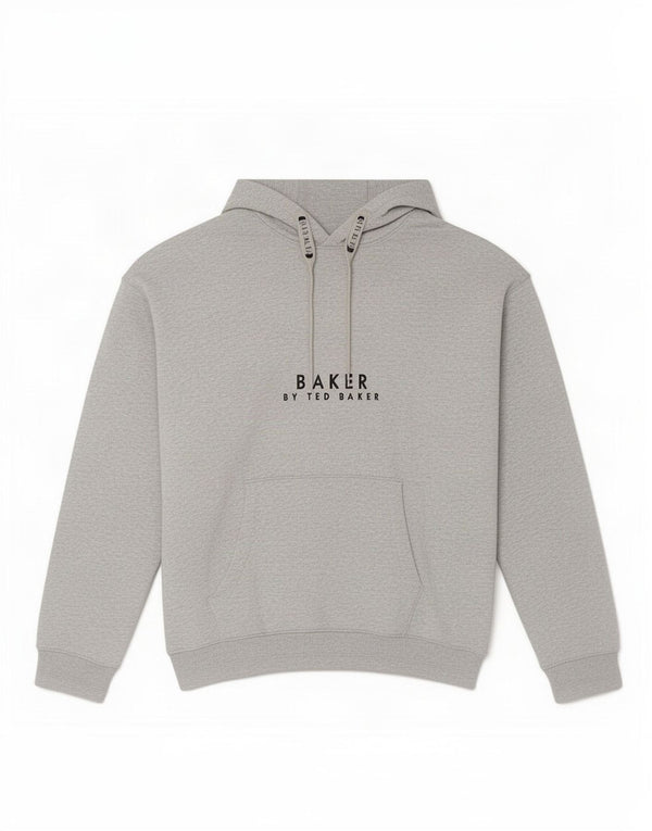 Ted Baker Boys Graphic Hoodie Jumper 12-13 Years Grey Flecked Cotton