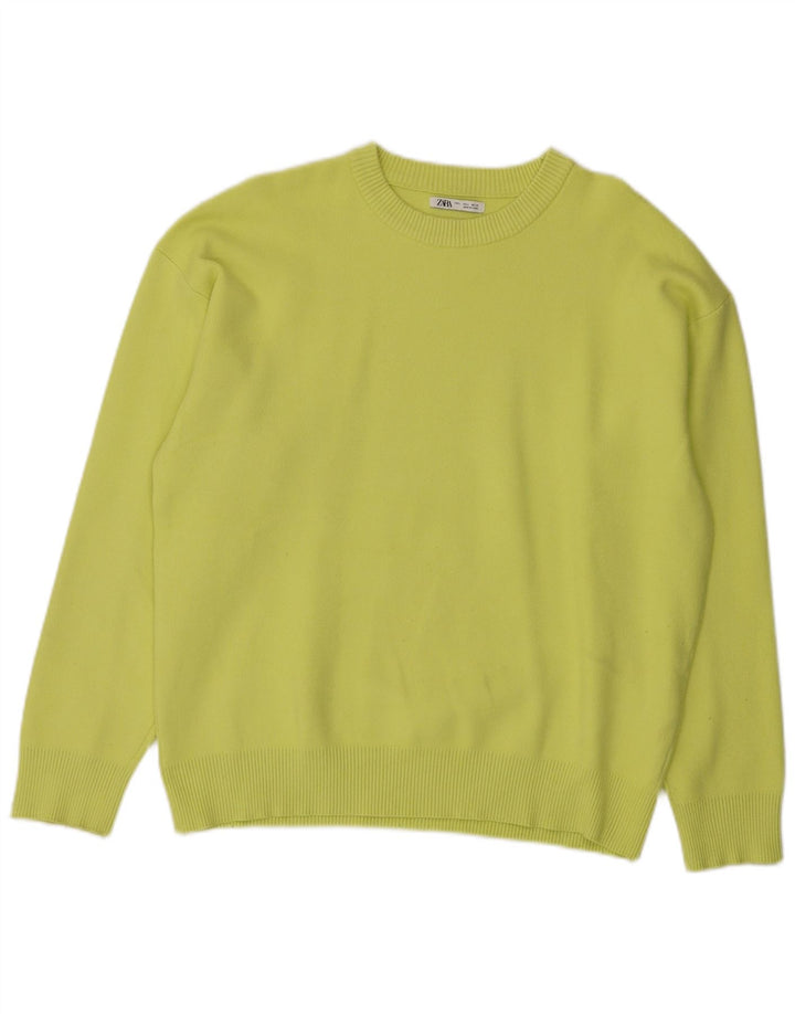 Ανδρικό πουλόβερ Zara Boat Neck Jumper Μεγάλη πράσινη βισκόζη
