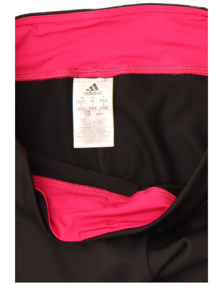 Adidas Γυναικεία κολάν Capri Climalite UK 12/14 Μεσαίο μαύρο πολυεστέρα