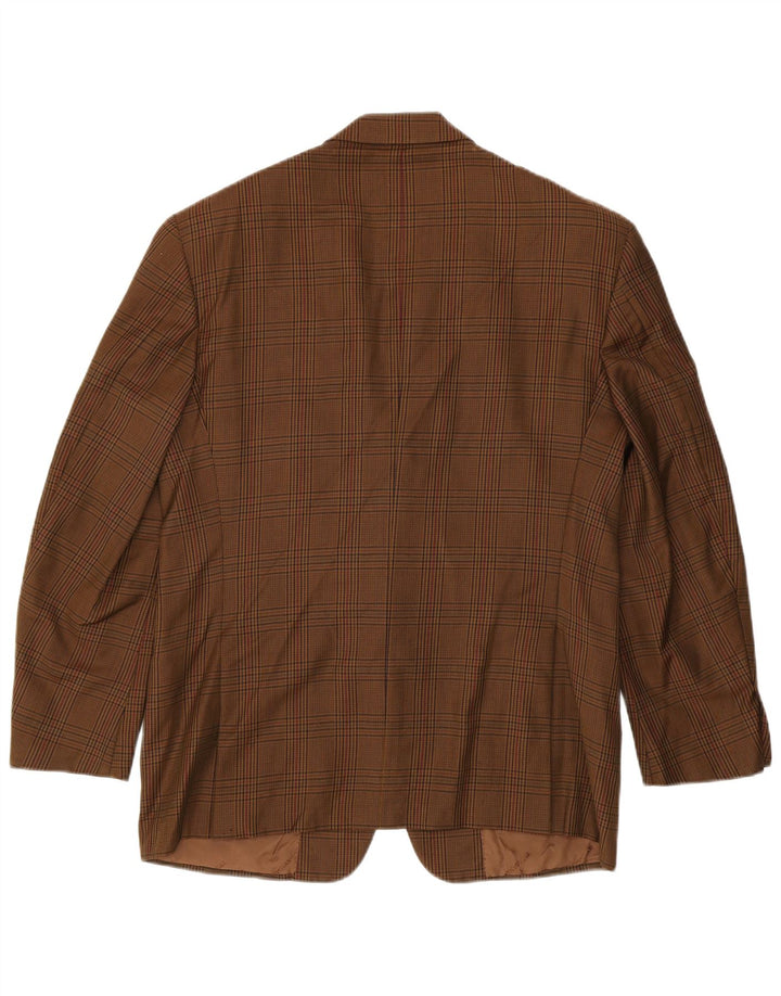 Trussardi Ανδρικό σακάκι σακάκι 2 κουμπιών IT 52 XL Καφέ Houndstooth