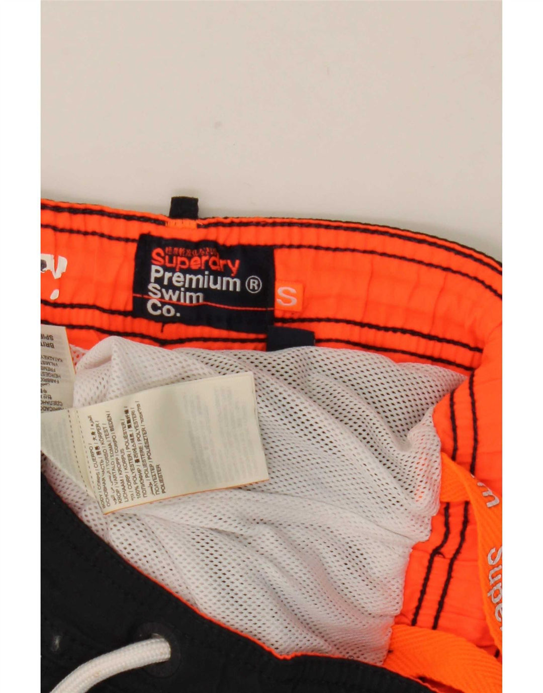 Superdry Γυναικεία γραφικά σορτς κολύμβησης UK 10 Small Navy Blue Polyester