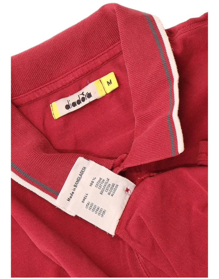 DIADORA Ανδρικό πουκάμισο πόλο, Βαμβακερό μεσαίο κόκκινο ριγέ