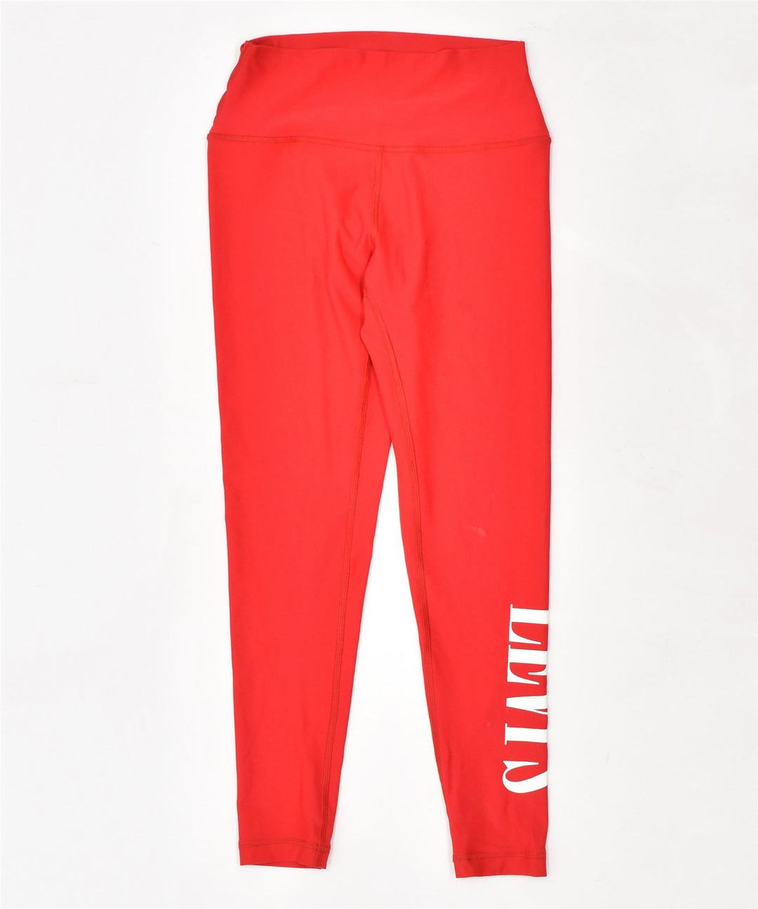 LEVI'S Womens Graphic Leggings UK 8 Small Red Polyamide | Vintage | Thrift | Second-Hand | Used Clothing | Messina Hembry 