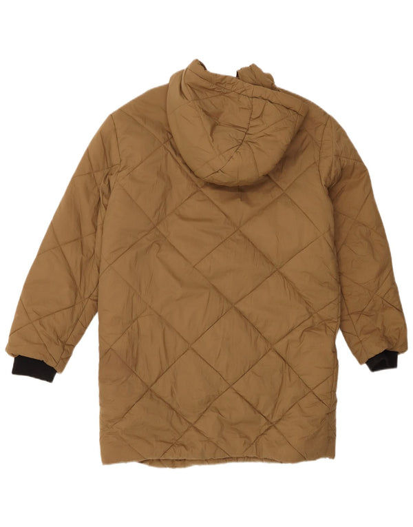 Παλτό Zara Girls Hooded Podded 11-12 Years Brown Nylon