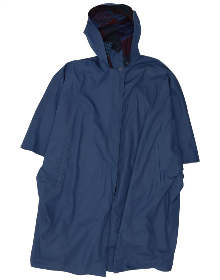Vintage Γυναικείο Παλτό Poncho με κουκούλα IT 48 XL Navy Blue