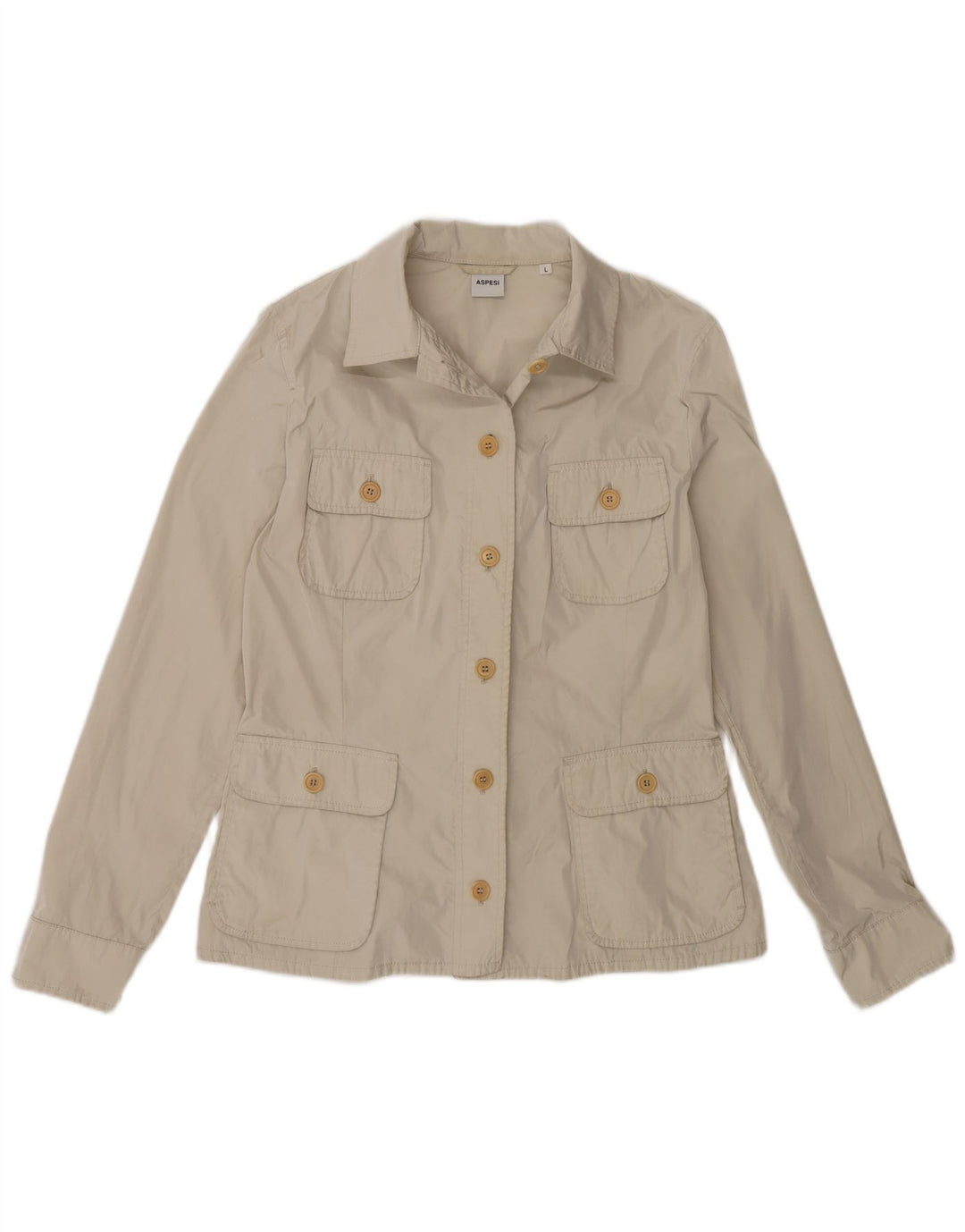 Aspesi Γυναικείο Utility Jacket UK 14 Large Beige Polyester
