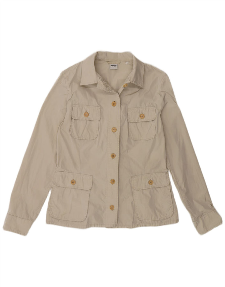 Aspesi Γυναικείο Utility Jacket UK 14 Large Beige Polyester