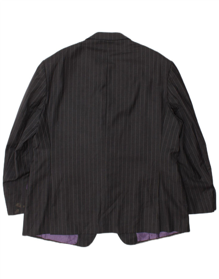 Marks & Spencer Ανδρικό μπουφάν σακάκι με 2 κουμπιά UK 44 XL μαλλί με γκρι ρίγες