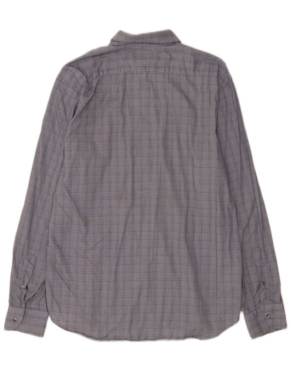 Ανδρικό πουκάμισο Roccobarocco Μέγεθος 42 16 1/2 Large Blue Check Cotton