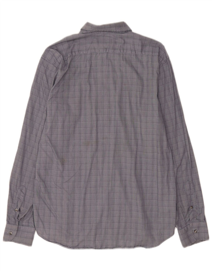 Ανδρικό πουκάμισο Roccobarocco Μέγεθος 42 16 1/2 Large Blue Check Cotton