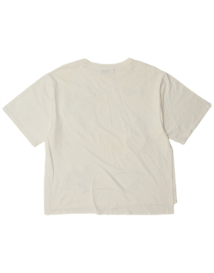 ZARA Womens Oversized Graphic T-Shirt Top UK 10 Small White