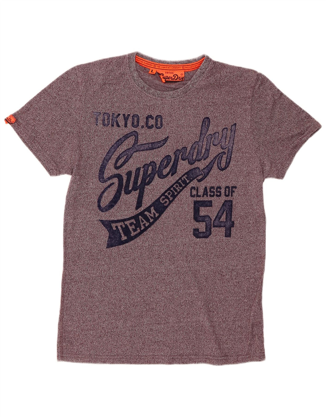 Ανδρικό γραφικό μπλουζάκι SUPERDRY Top μεγάλο μπορντό βαμβακερό