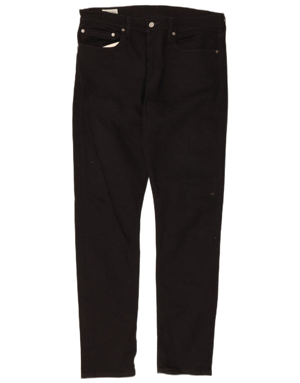 LEVI'S Mens 512 Slim Tapered Jeans W34 L34 Μαύρο βαμβακερό