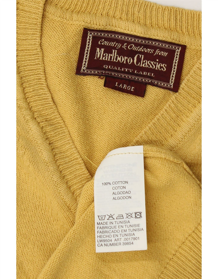 Ανδρικό γιλέκο Marlboro Classics Tank Top Μεγάλο κίτρινο βαμβακερό